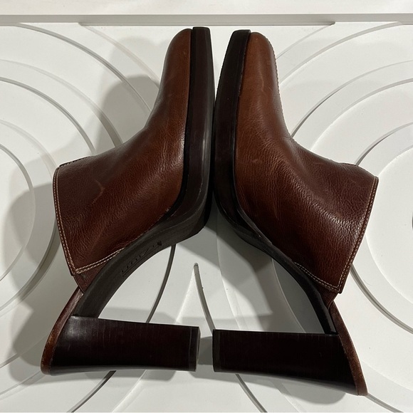 UNISA Brown Leather‎ Western STARLING High Heel MULES Womens 8.5 B Clogs Brazil - Picture 10 of 12